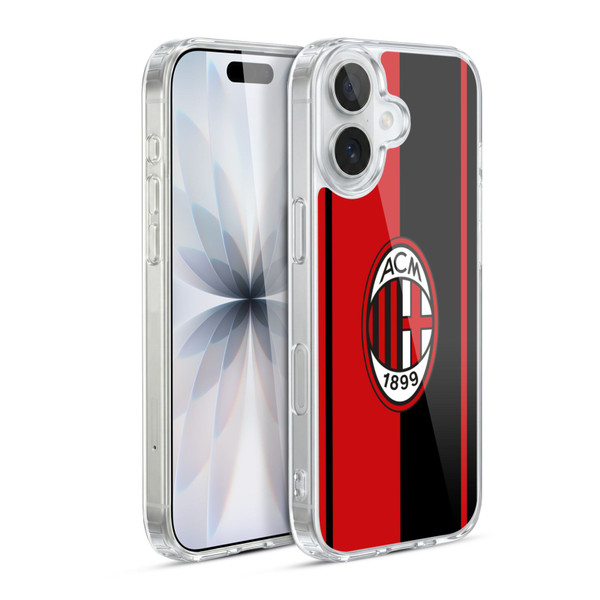 AC Milan Crest Red And Black Soft Gel Case for Apple iPhone 17