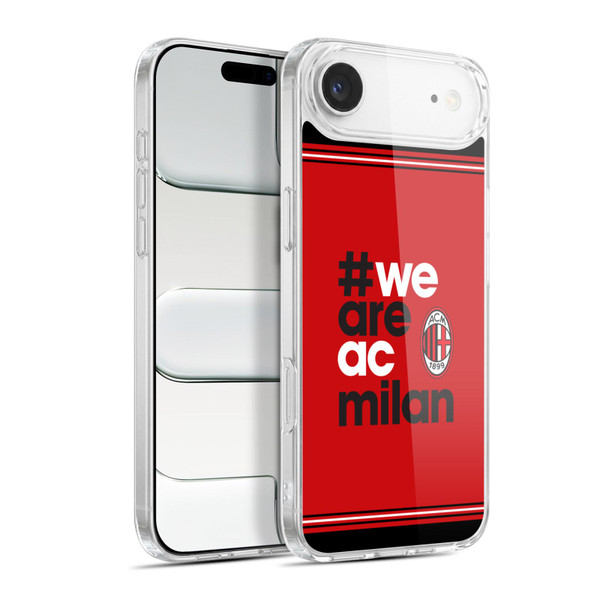 AC Milan Crest Stripes Soft Gel Case for Apple iPhone 17 Air