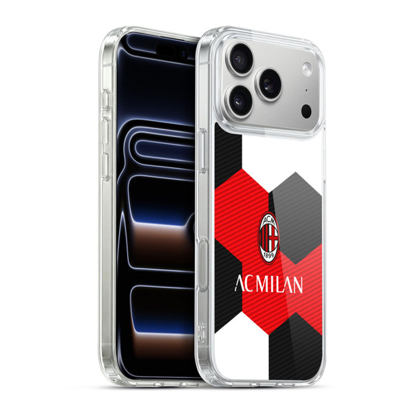 AC Milan Crest Ball Soft Gel Case for Apple iPhone 17 Pro Max