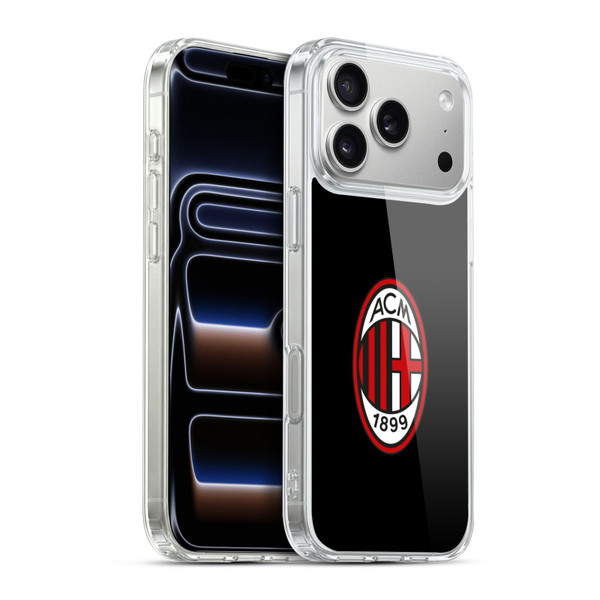 AC Milan Crest Full Colour Black Soft Gel Case for Apple iPhone 17 Pro Max