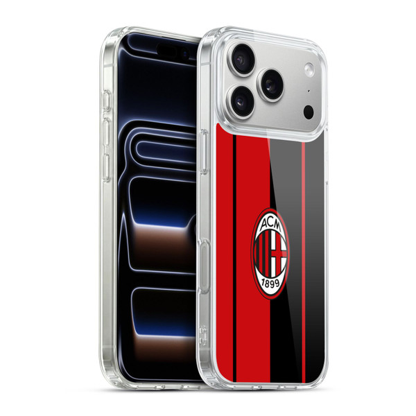 AC Milan Crest Red And Black Soft Gel Case for Apple iPhone 17 Pro Max