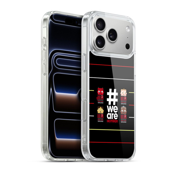AC Milan Crest Stripes 3 Soft Gel Case for Apple iPhone 17 Pro Max