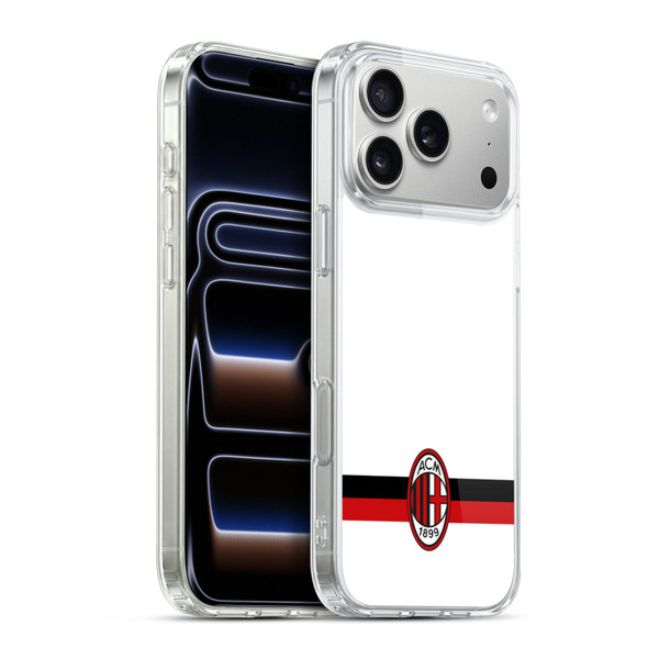 AC Milan Crest White Soft Gel Case for Apple iPhone 17 Pro Max