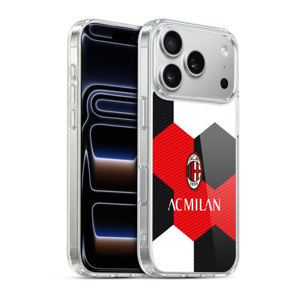 AC Milan Crest Ball Soft Gel Case for Apple iPhone 17 Pro