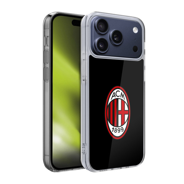 AC Milan Crest Full Colour Black Soft Gel Case for Apple iPhone 17 Pro AC Milan Crest Full Colour Black Soft Gel Case for Apple iPhone 17 Pro