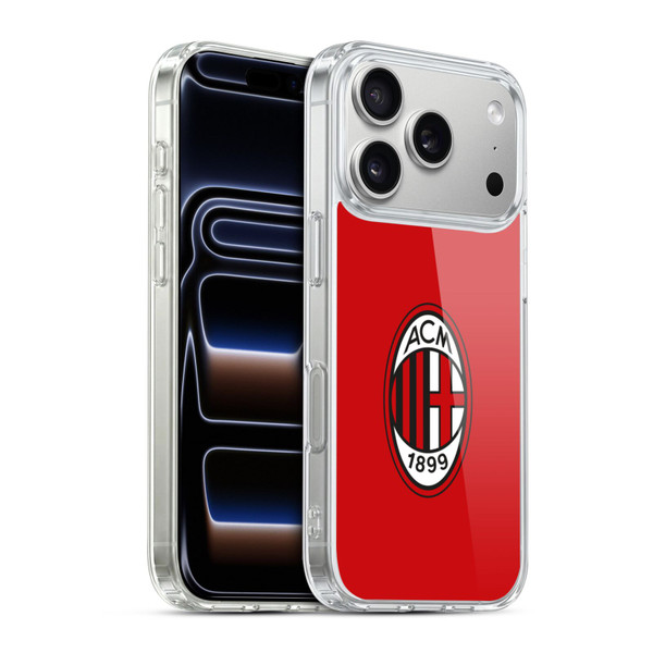 AC Milan Crest Full Colour Red Soft Gel Case for Apple iPhone 17 Pro