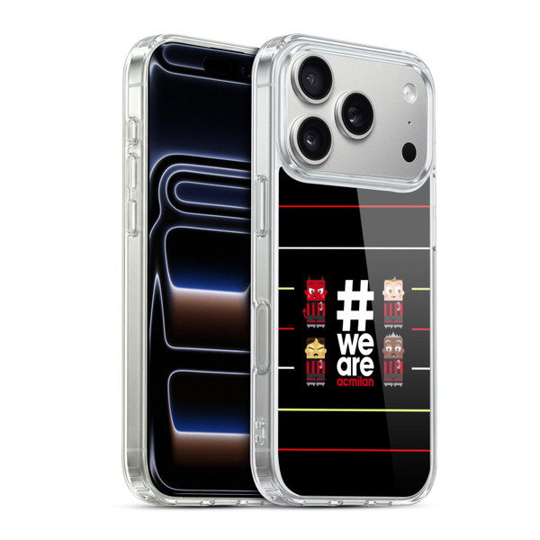 AC Milan Crest Stripes 3 Soft Gel Case for Apple iPhone 17 Pro