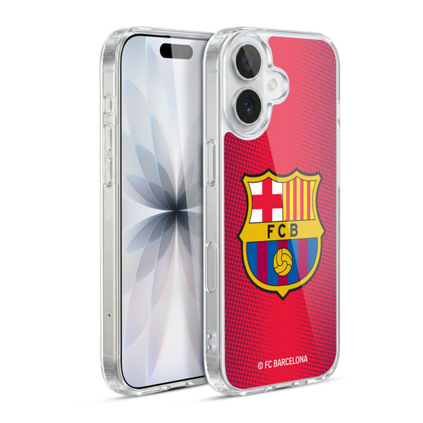 FC Barcelona Crest Halftone Soft Gel Case for Apple iPhone 17