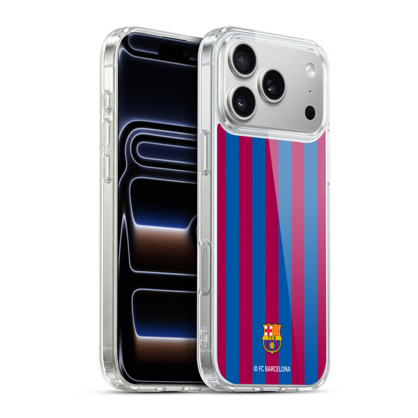 FC Barcelona Crest Stripes Soft Gel Case for Apple iPhone 17 Pro Max