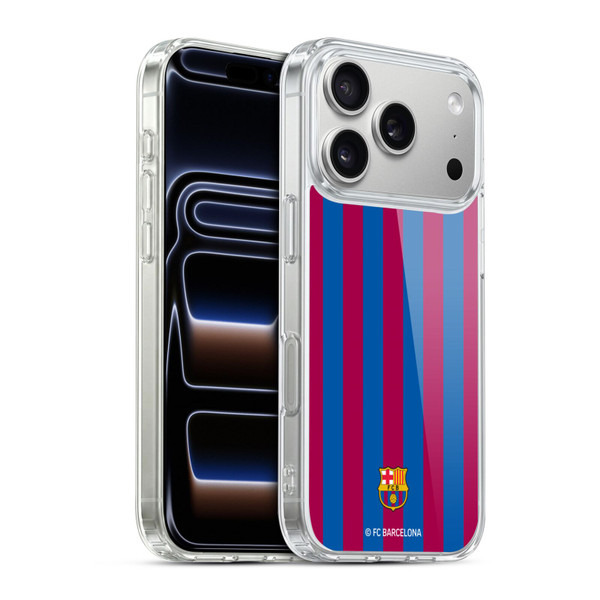 FC Barcelona Crest Stripes Soft Gel Case for Apple iPhone 17 Pro
