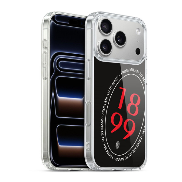 AC Milan Art 1899 Oversized Soft Gel Case for Apple iPhone 17 Pro