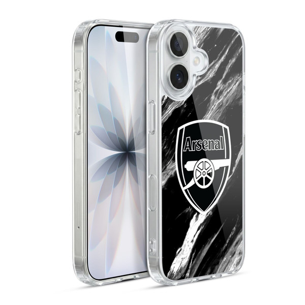 Arsenal FC Crest Patterns Marble Soft Gel Case for Apple iPhone 17