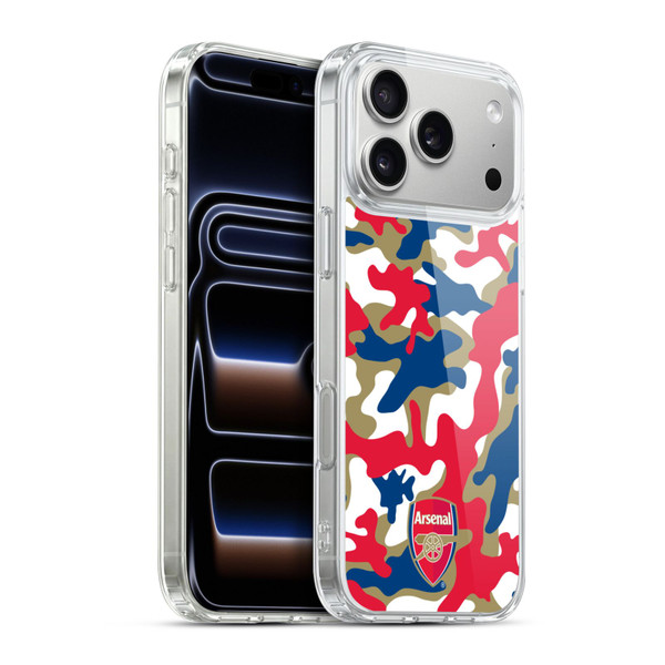Arsenal FC Crest Patterns Camouflage Soft Gel Case for Apple iPhone 17 Pro Max