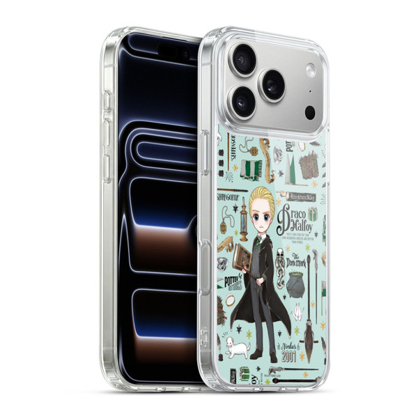 Harry Potter Deathly Hallows XXXVII Draco Pattern Soft Gel Case for Apple iPhone 17 Pro Max