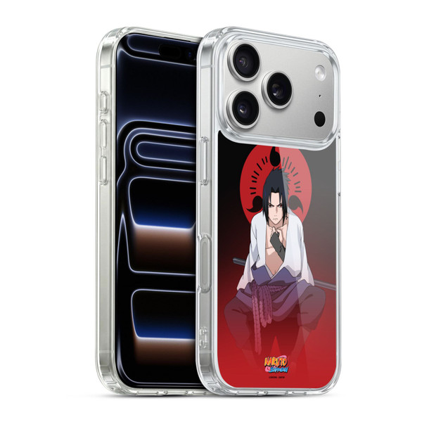 Naruto Shippuden Character Art Sasuke Uchiha Soft Gel Case for Apple iPhone 17 Pro