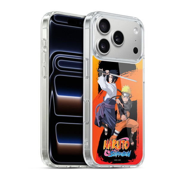 Naruto Shippuden Key Art Naruto And Sasuke Soft Gel Case for Apple iPhone 17 Pro