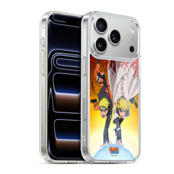 Naruto Shippuden Key Art Naruto And Minato Soft Gel Case for Apple iPhone 17 Pro