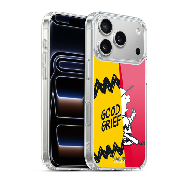 Peanuts Halfs And Laughs Charlie Good Grief Soft Gel Case for Apple iPhone 17 Pro