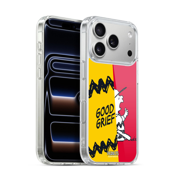 Peanuts Halfs And Laughs Charlie Good Grief Soft Gel Case for Apple iPhone 17 Pro