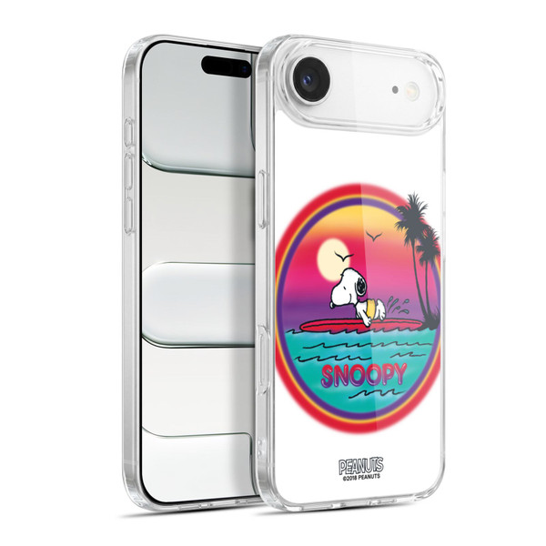 Peanuts Snoopy Boardwalk Airbrush Beach Surf Soft Gel Case for Apple iPhone 17 Air