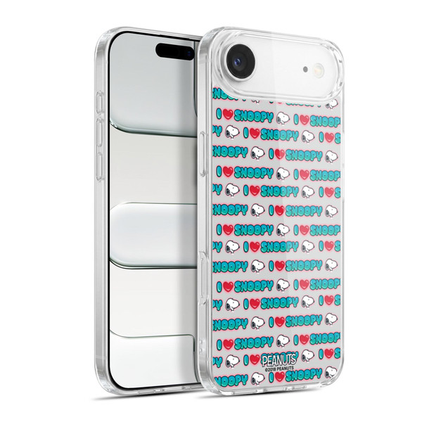 Peanuts Snoopy Boardwalk Airbrush I Love Pattern Soft Gel Case for Apple iPhone 17 Air