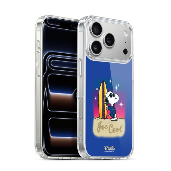 Peanuts Snoopy Boardwalk Airbrush Joe Cool Surf Soft Gel Case for Apple iPhone 17 Pro