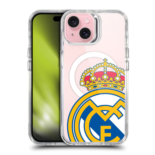 Real Madrid CF Logo Icon Crest Oversized SHOCKPROOF BUMPER CASE COMPATIBLE WITH  & MAGSAFE Apple iPhone 15