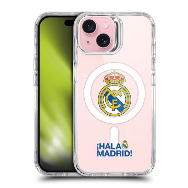 Real Madrid CF Logo Icon Hala Madrid SHOCKPROOF BUMPER CASE COMPATIBLE WITH  & MAGSAFE Apple iPhone 15