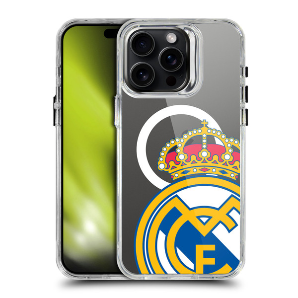 Real Madrid CF Logo Icon Crest Oversized SHOCKPROOF BUMPER CASE COMPATIBLE WITH  & MAGSAFE Apple iPhone 15 Pro Max