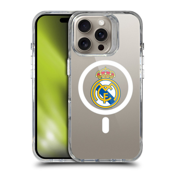 Real Madrid CF Logo Icon Crest SHOCKPROOF BUMPER CASE COMPATIBLE WITH  & MAGSAFE Apple iPhone 16 Pro