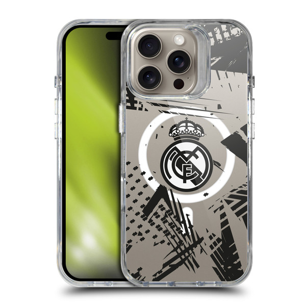 Real Madrid CF Logo Icon Urban SHOCKPROOF BUMPER CASE COMPATIBLE WITH  & MAGSAFE Apple iPhone 16 Pro