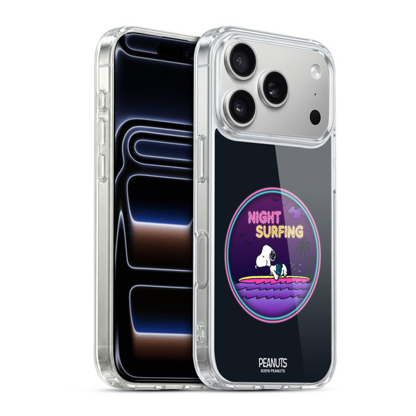 Peanuts Snoopy Aloha Disco Night Surfer Soft Gel Case for Apple iPhone 17 Pro
