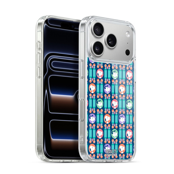 Peanuts Snoopy Deco Dreams Blue Pattern Soft Gel Case for Apple iPhone 17 Pro