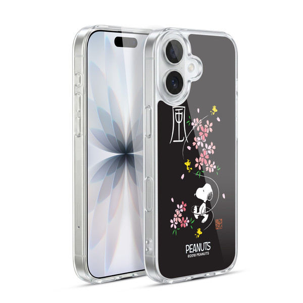 Peanuts Oriental Snoopy Cherry Blossoms Soft Gel Case for Apple iPhone 17