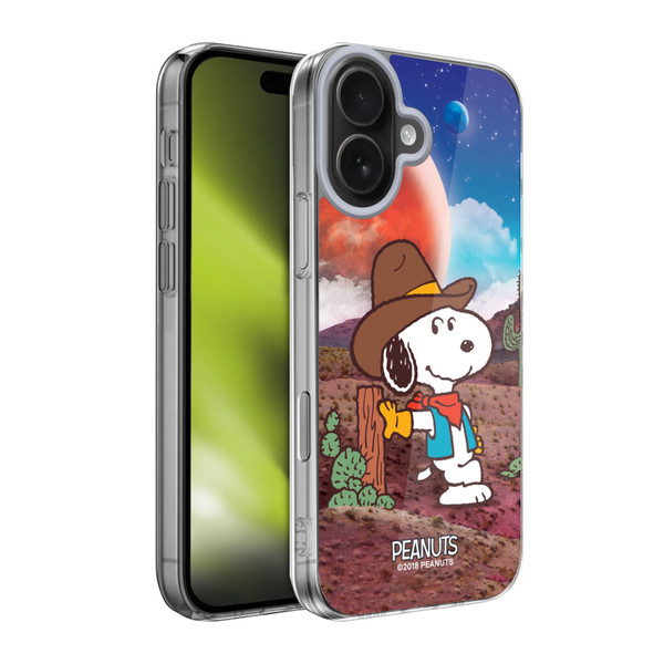 Peanuts Snoopy Space Cowboy Nebula Ranger Soft Gel Case for Apple iPhone 17
