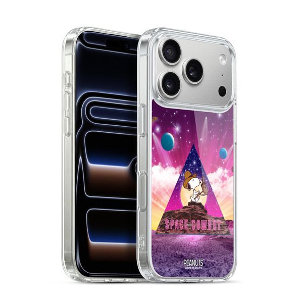 Peanuts Snoopy Space Cowboy Nebula Triangle Soft Gel Case for Apple iPhone 17 Pro