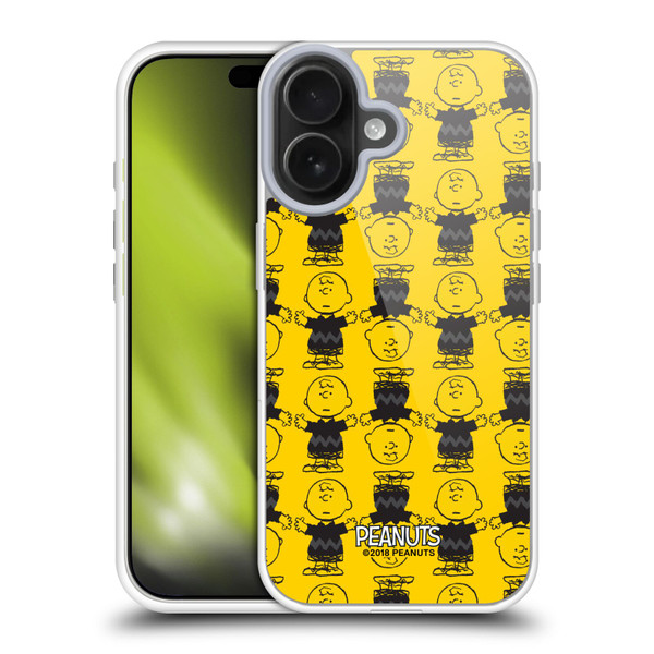 Peanuts Charlie Brown Patterns 2 Soft Gel Case for Apple iPhone 17
