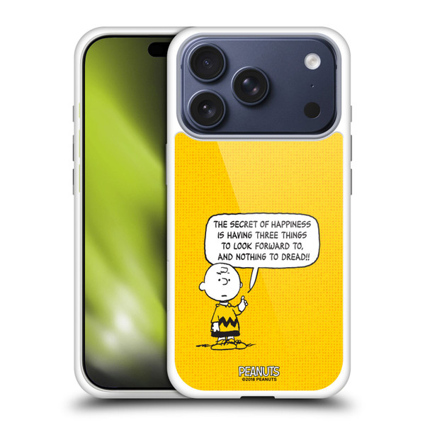 Peanuts Charlie Brown Happiness Soft Gel Case for Apple iPhone 17 Pro