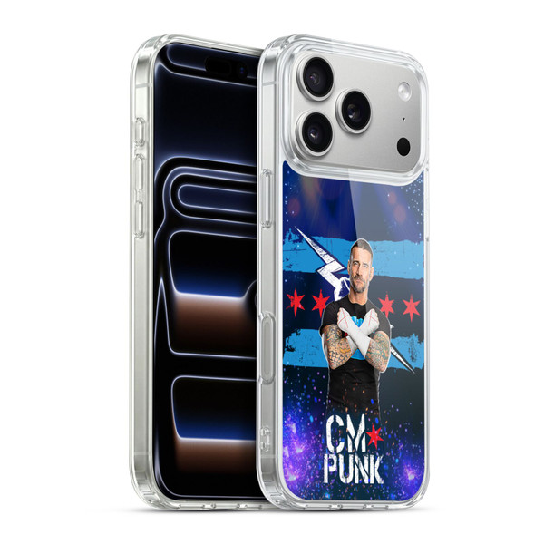 WWE CM Punk Portrait Soft Gel Case for Apple iPhone 17 Pro Max