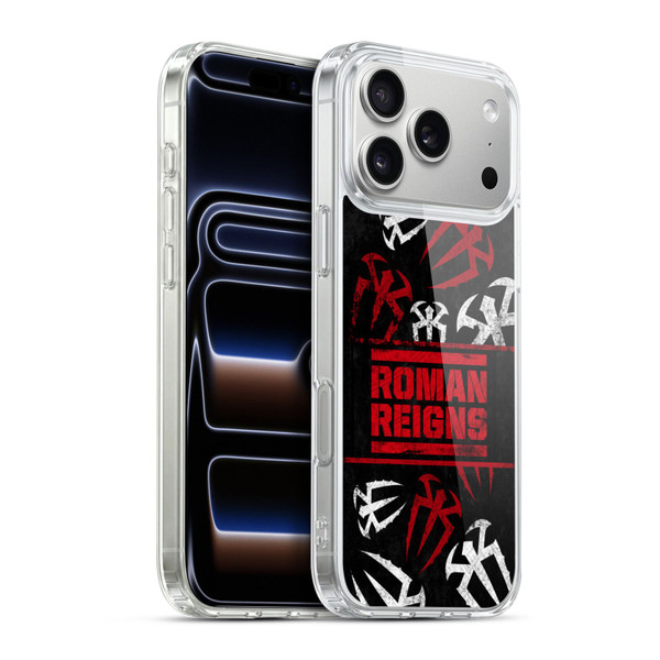 WWE Roman Reigns Logo Pattern Soft Gel Case for Apple iPhone 17 Pro Max