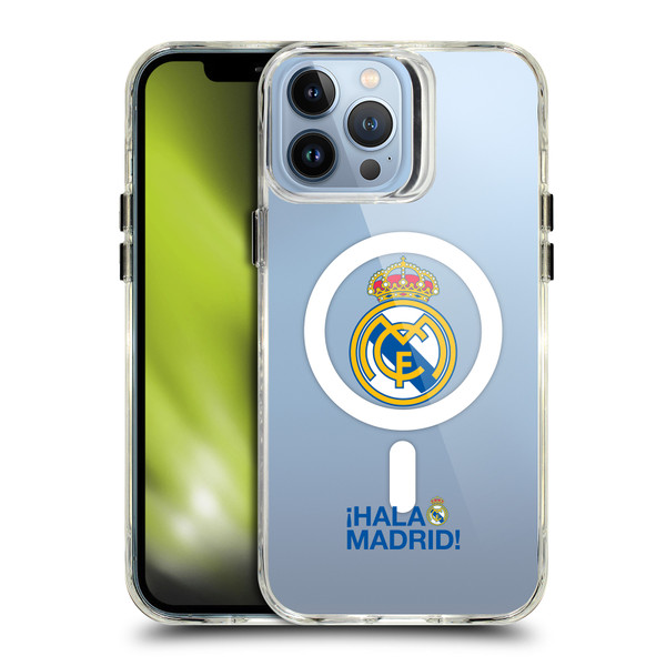 Real Madrid CF Logo Icon Hala Madrid SHOCKPROOF BUMPER CASE COMPATIBLE WITH  & MAGSAFE Apple iPhone 13 Pro Max