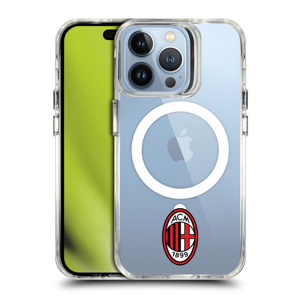 AC Milan Logo Icon Crest Minimalist SHOCKPROOF BUMPER CASE COMPATIBLE WITH Apple iPhone 13 Pro & MAGSAFE