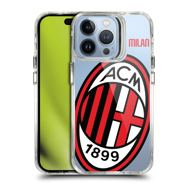 AC Milan Logo Icon Crest Oversized SHOCKPROOF BUMPER CASE COMPATIBLE WITH  & MAGSAFE Apple iPhone 13 Pro