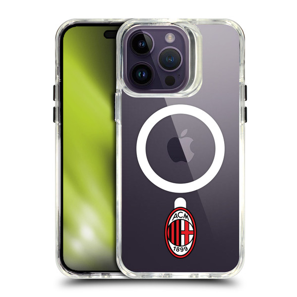AC Milan Logo Icon Crest Minimalist SHOCKPROOF BUMPER CASE COMPATIBLE WITH  & MAGSAFE Apple iPhone 14 Pro Max