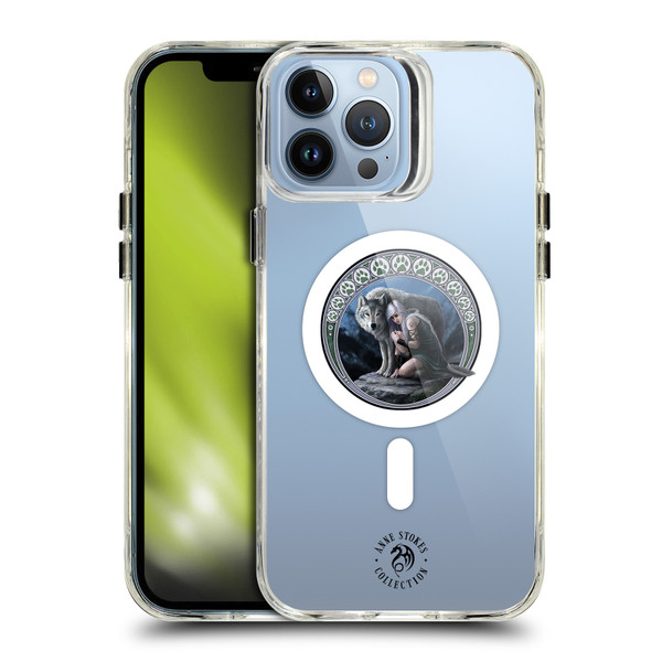 Anne Stokes Mixed Fantasy Art Wolf Protector SHOCKPROOF BUMPER CASE COMPATIBLE WITH Apple iPhone 13 Pro Max & MAGSAFE