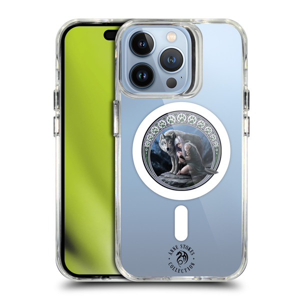 Anne Stokes Mixed Fantasy Art Wolf Protector SHOCKPROOF BUMPER CASE COMPATIBLE WITH Apple iPhone 13 Pro & MAGSAFE