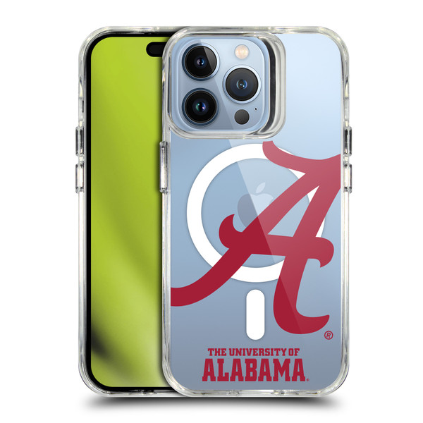 University Of Alabama UA The University Of Alabama Logo Oversized SHOCKPROOF BUMPER CASE COMPATIBLE WITH Apple iPhone 13 Pro & MAGSAFE