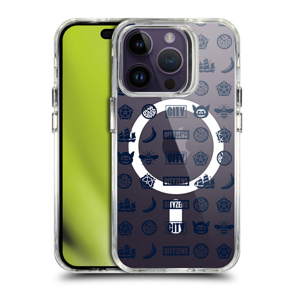 Manchester City Man City FC Logo Icon City Glyphs SHOCKPROOF BUMPER CASE COMPATIBLE WITH  & MAGSAFE Apple iPhone 14 Pro