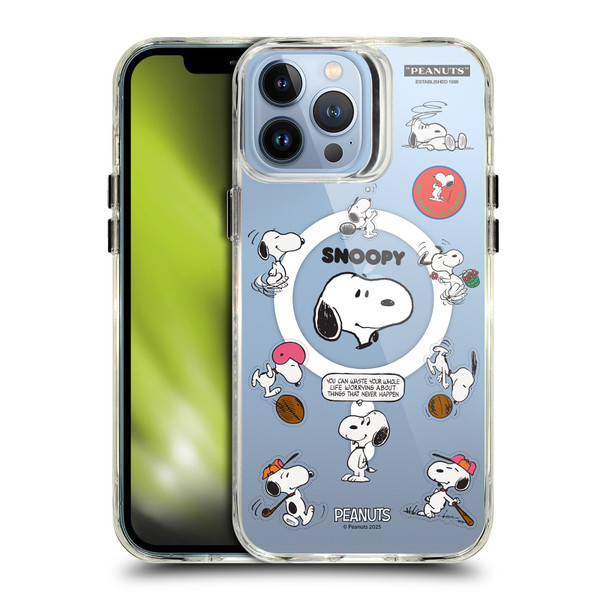 Peanuts Snoopy & Friends Fun Moments SHOCKPROOF BUMPER CASE COMPATIBLE WITH  & MAGSAFE Apple iPhone 13 Pro Max