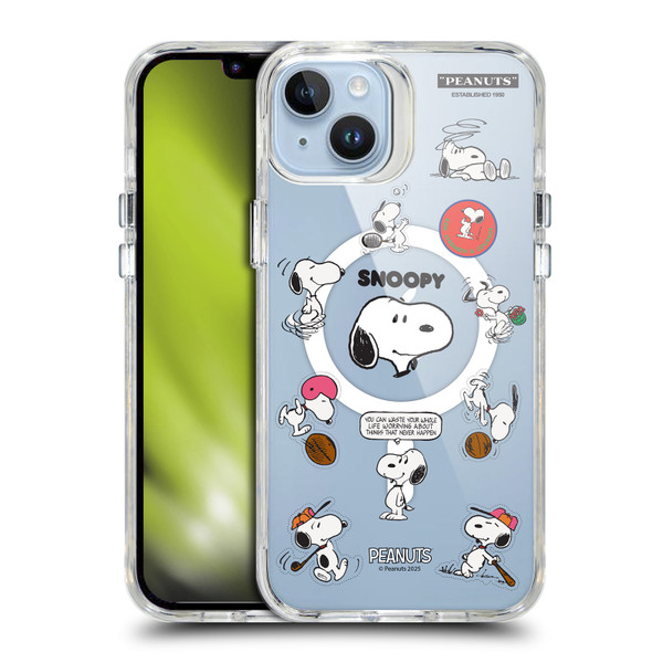 Peanuts Snoopy & Friends Fun Moments SHOCKPROOF BUMPER CASE COMPATIBLE WITH  & MAGSAFE Apple iPhone 14 Plus